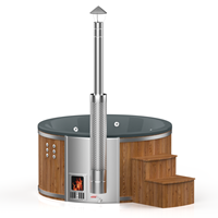 Hottub met interne houtkachel